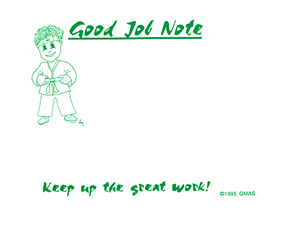 Good Job Note Card